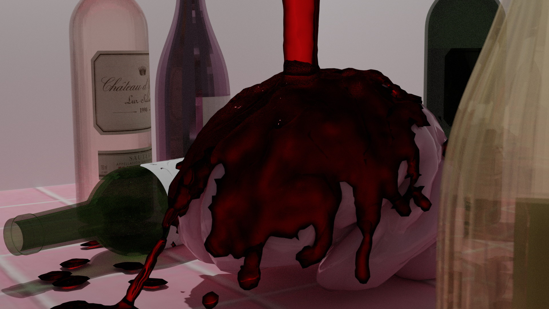 brain + wine render